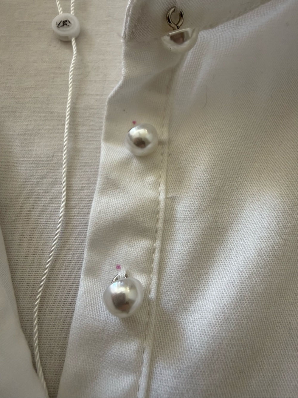 NWOT Missguided White Button-Front Long Sleeve Skater Shirt Dress - Picture 12 of 13